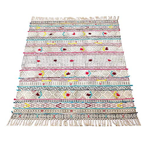 Bedroom Mandala Life ART 4' x 6' Hand Made Area Rug with Hand Embroidery & Fringes Decorative Accent Piece for You Living Room Boho Chic Décor Carpet Patio or Kids Room Bedroom Mandala Life ART 4' x 6' Hand Made Area Rug with Hand Embroidery & Fringes Decorative Accent Piece for You Living Room Boho Chic Décor Carpet Patio or Kids Room